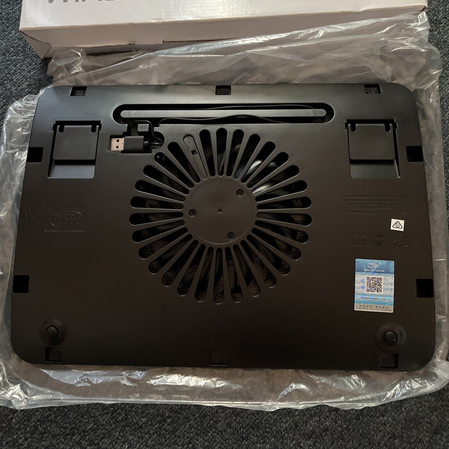 Wind Pal mini 15.6" Laptop Cooler 14cm Fan with Blue LED Light USB Powered