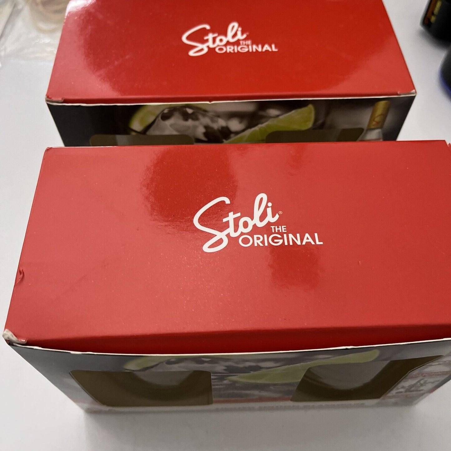 2x Genuine Stolichnaya Vodka Limited Edition Glassware NEW