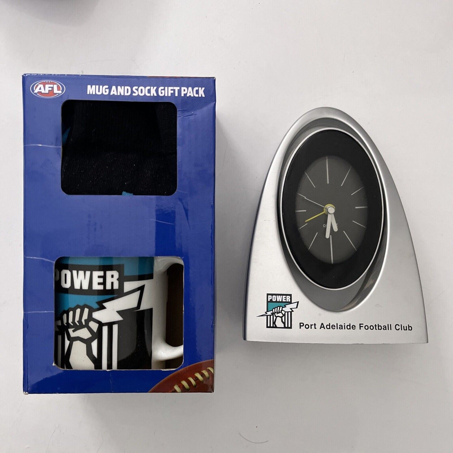 AFL Port Power Mug and Sock Gift Pack + Port Power Clock