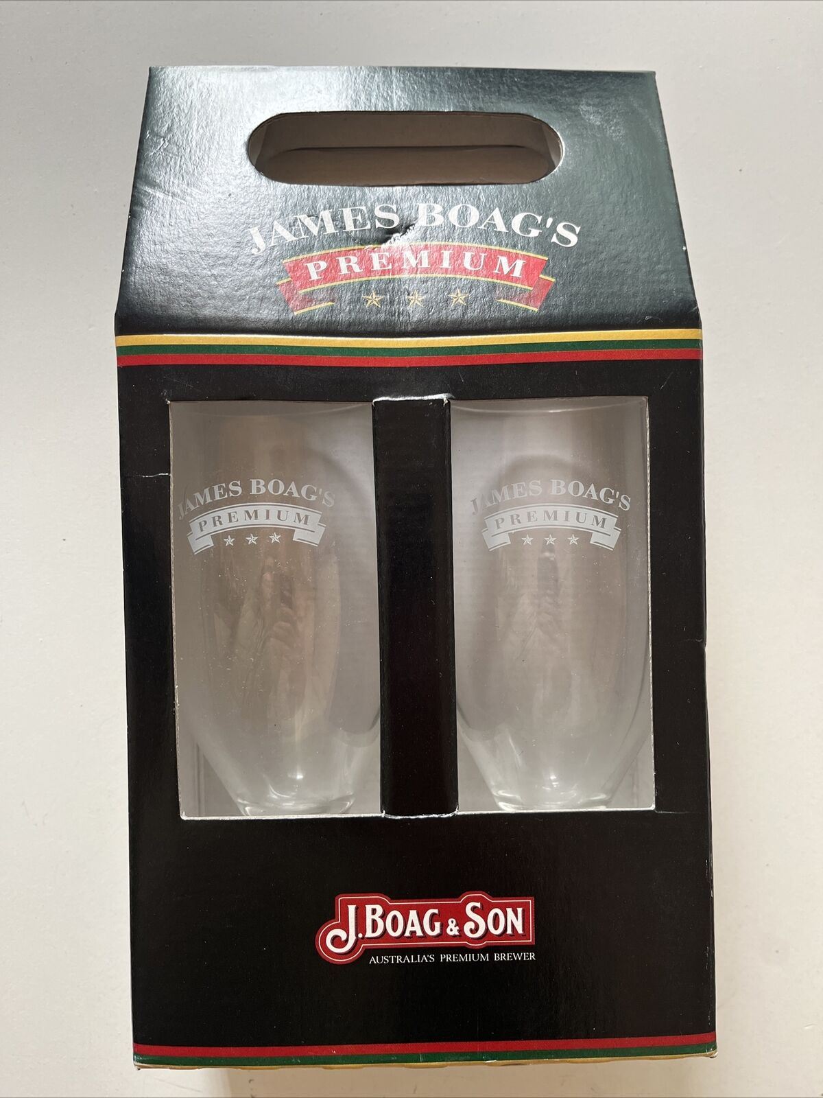 James Boag 2x Premium Beer Glass NEW