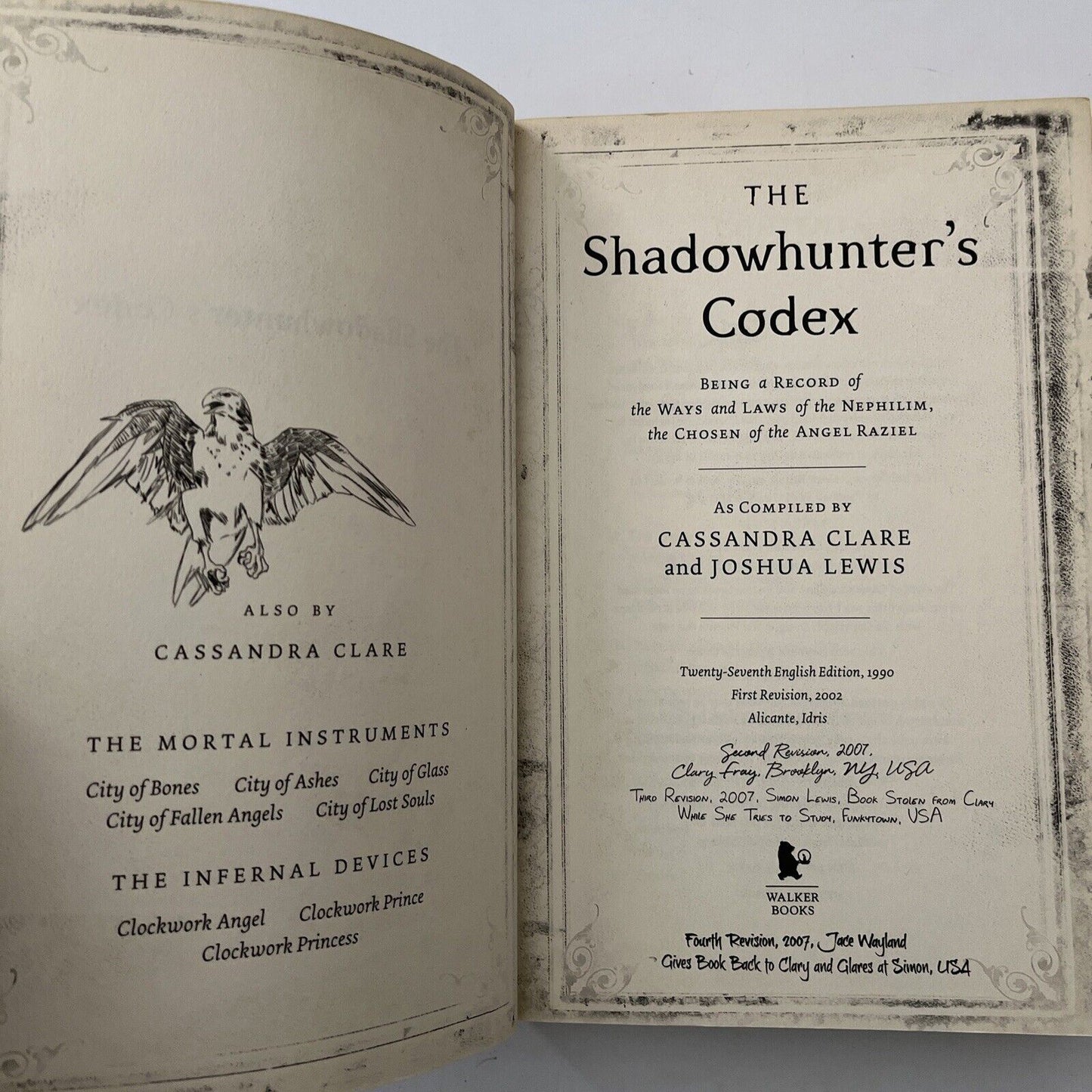 The Shadowhunter's Codex by Cassandra Clare, Joshua Lewis (Paperback, 2013)