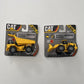 2x CAT Pull-Back Mini Bulldozer + Truck NEW