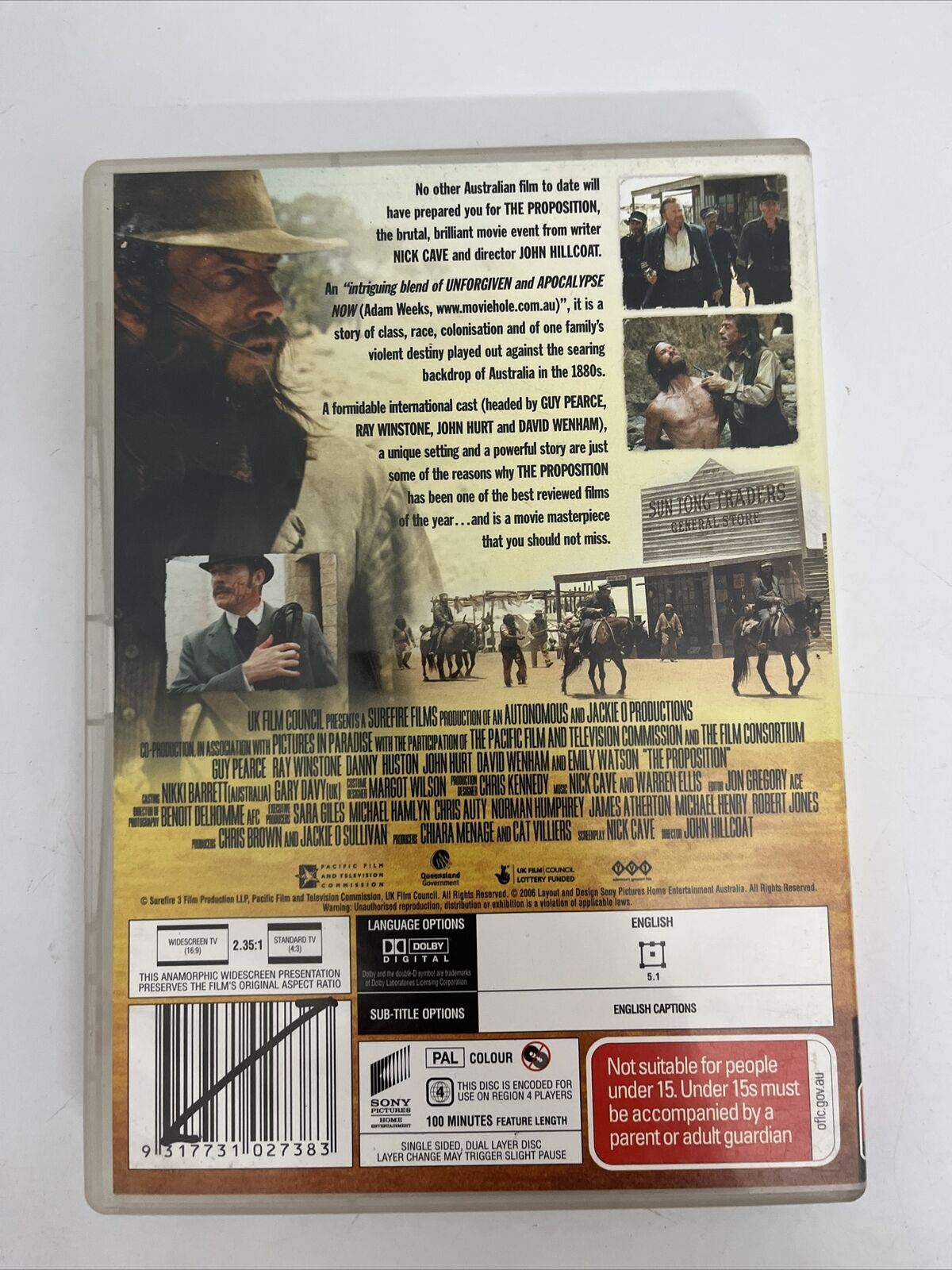 The Proposition (DVD, 2005) Guy Pearce, Ray Winstone, John Hurt. Region 4