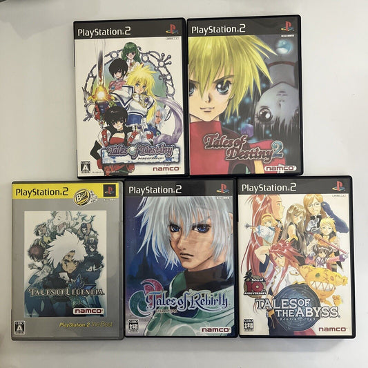 5x Tales of Destiny 1,2, Legendia, Rebirth, Abyss - PlayStation PS2 NTSC-J JAPAN