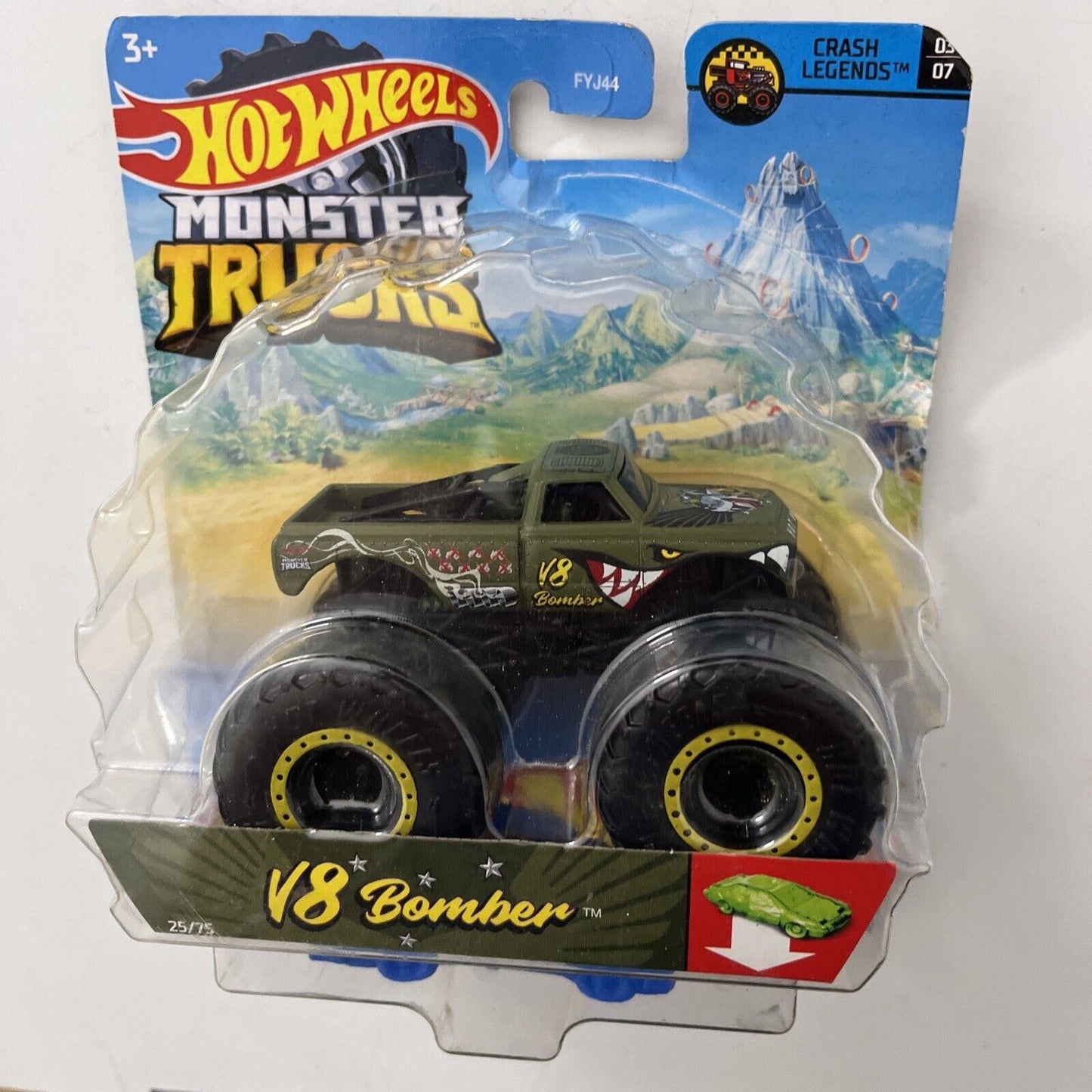 Hot Wheels Monster Truck 1:64 Diecast Vehicle V8 Bomber