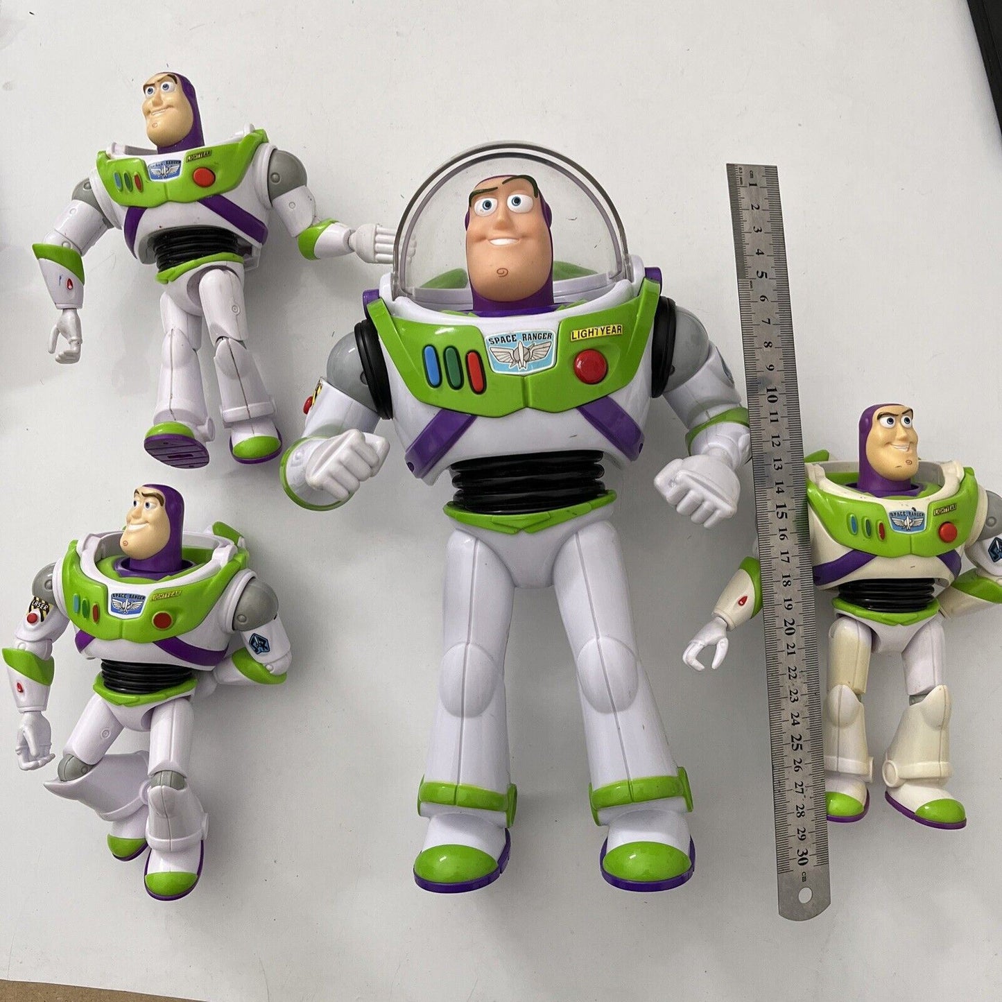 4x Pixar Disney Buzz Lightyear Action Figure 28cm 16cm