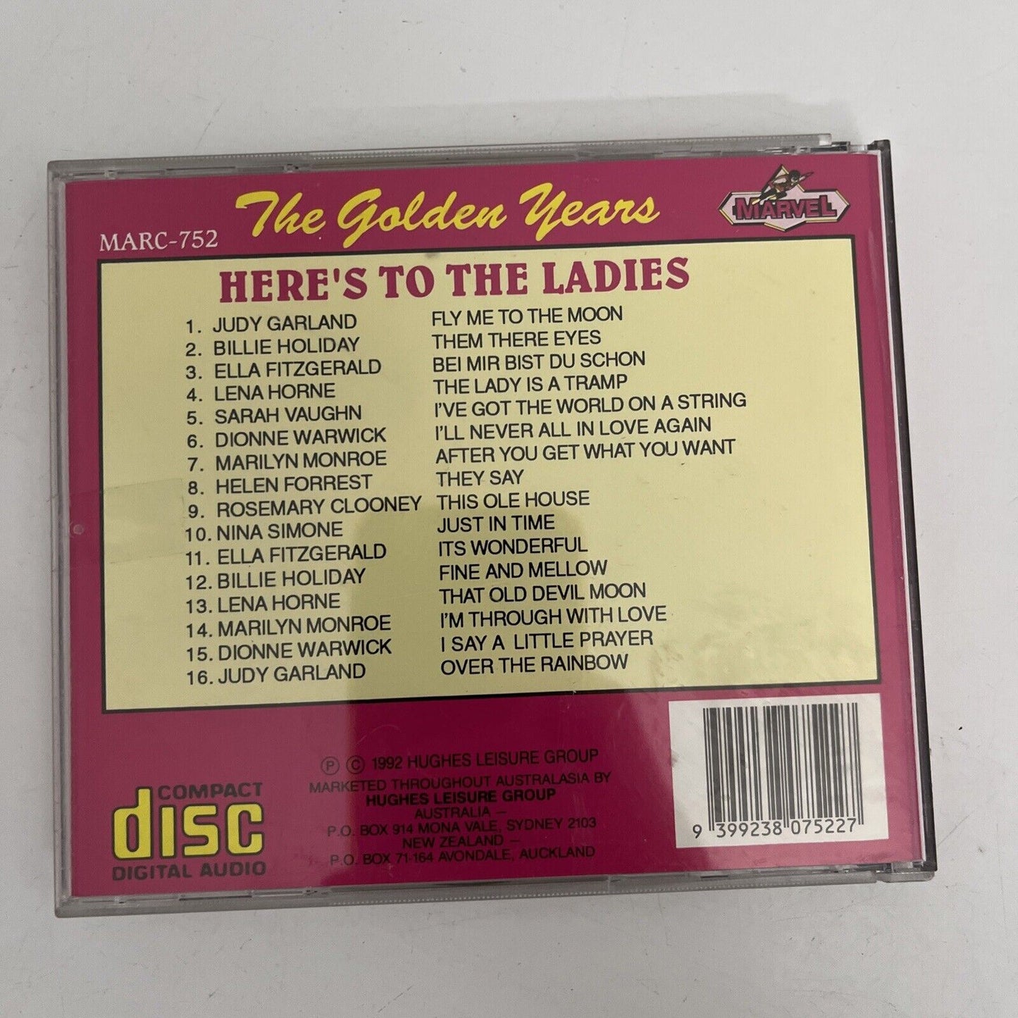 The Golden Years - Here's To The Ladies (CD, 1992) Judy Garland Billie Holiday