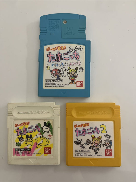 3x Tamagotchi 1,2 Games - Nintendo Gameboy JAPAN Game