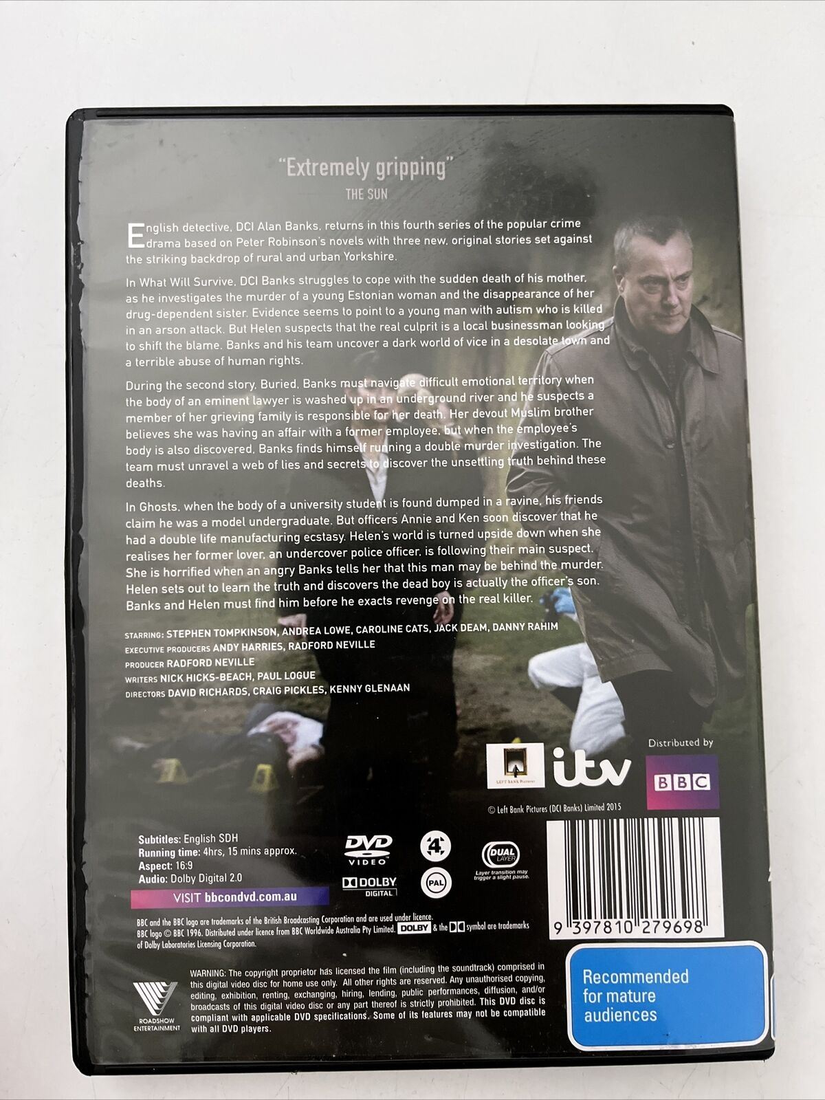 DCI Banks : Series 4 (DVD, 2015) Stephen Tompkinson, Jack Deam. Region 4