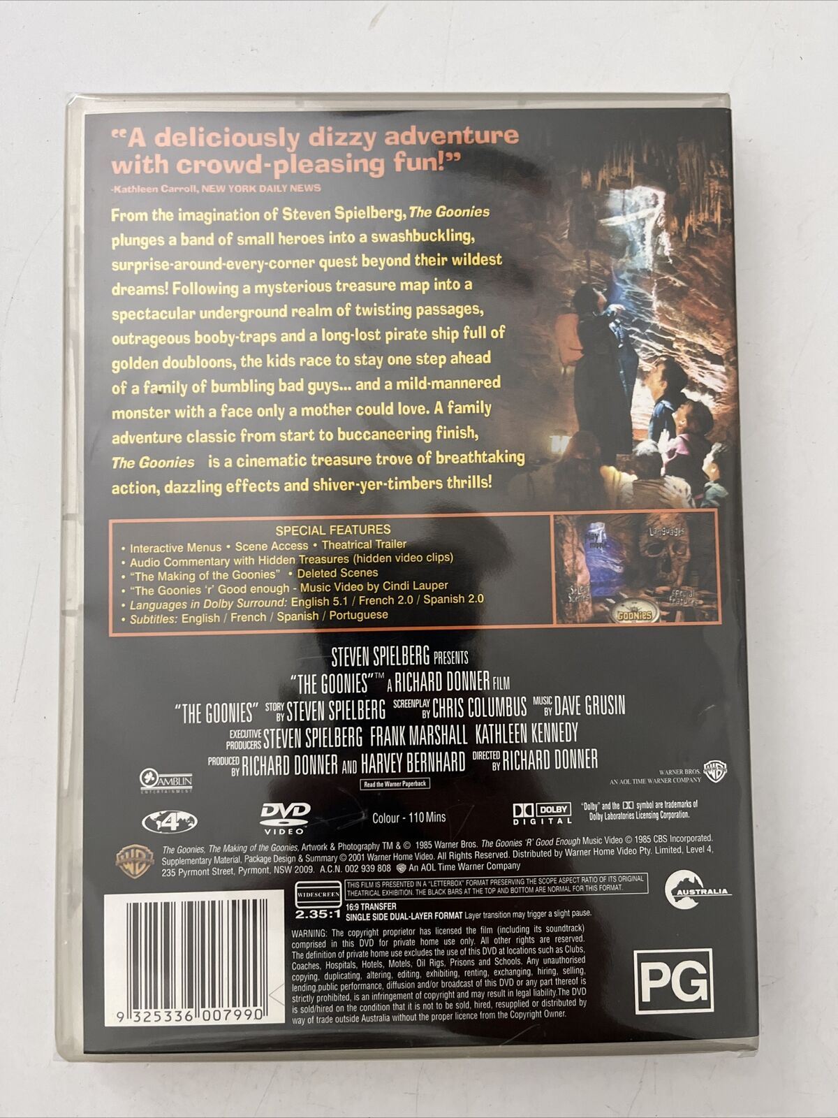 The Goonies (DVD, 1985) Sean Astin, Josh Brolin, Jeff Cohen. NEW Region 4