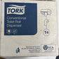 NEW Tork T4 Elevation 557000 Conventional Twin Toilet Paper Dispenser White