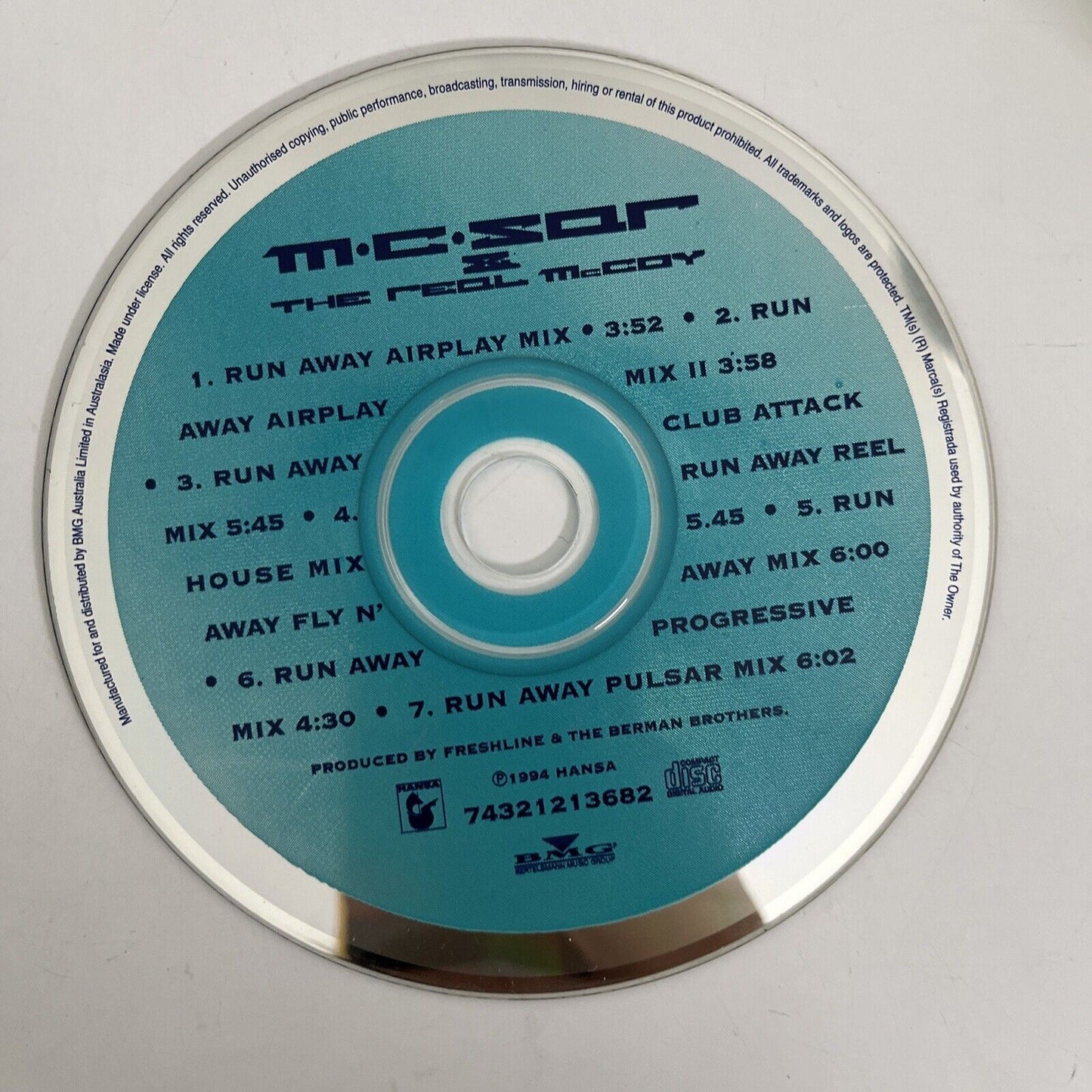 The Real McCoy - Run Away CD 1994 Single