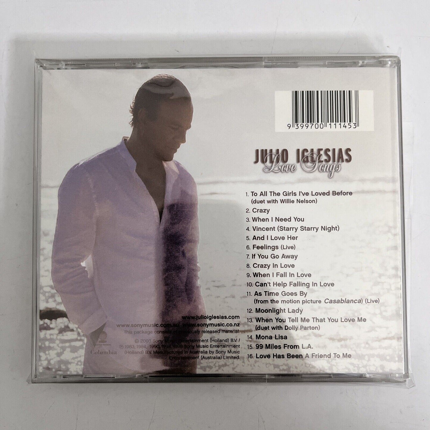 Julio Iglesias – Love Songs (CD Album, 2003, Columbia) NEW