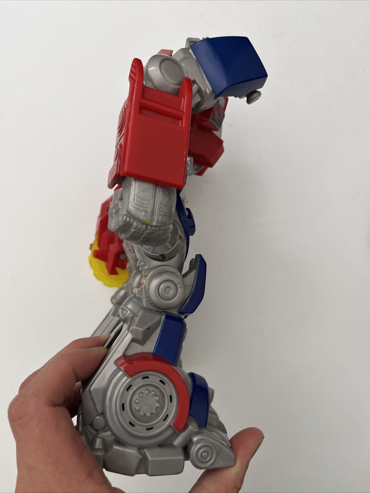 Optimus Prime Light Up Action Figure w/Saw Blade Talks Transformer Hasbro 10" 26