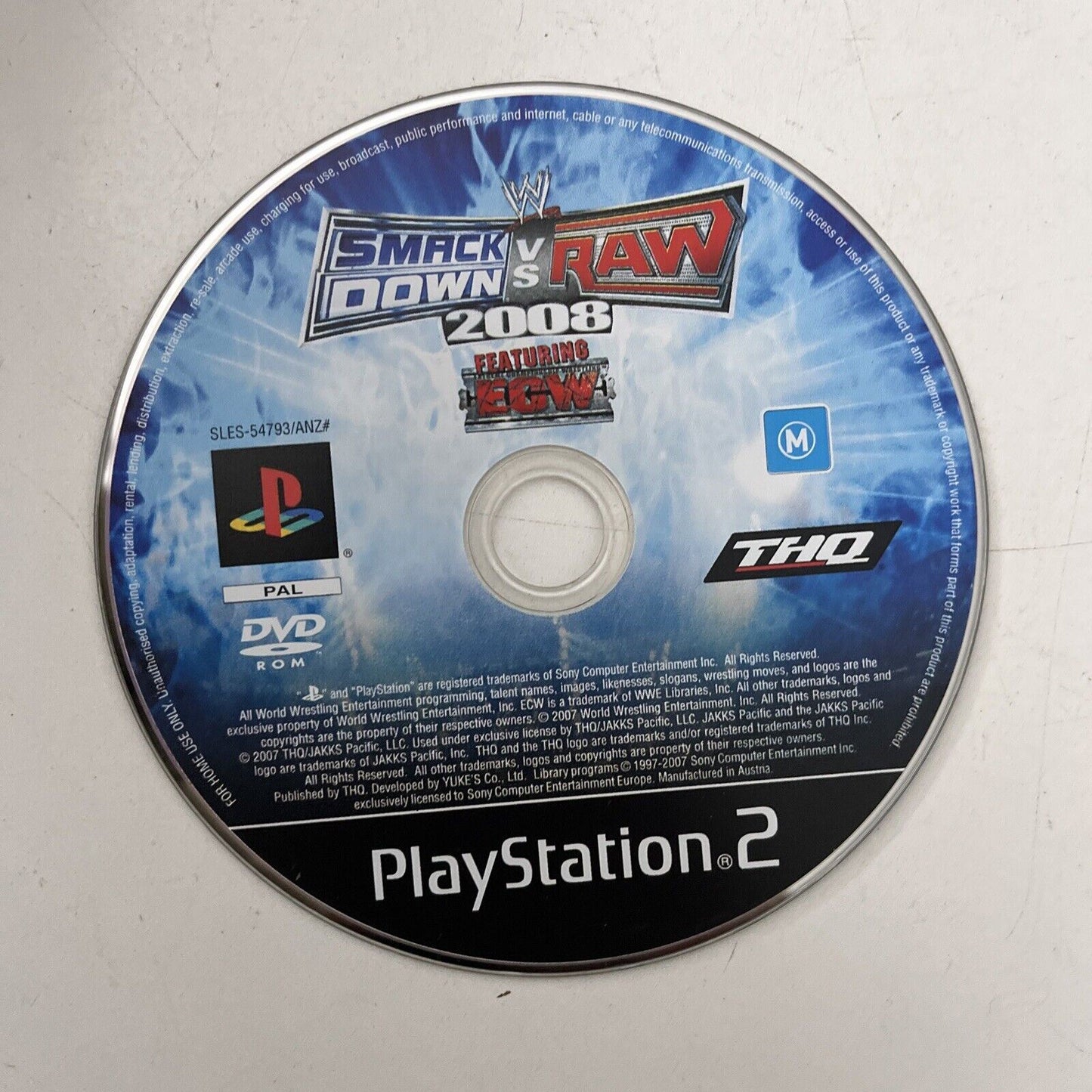 Smack Down Vs RAW 2008 - Sony PlayStation 2 PS2 PAL Game