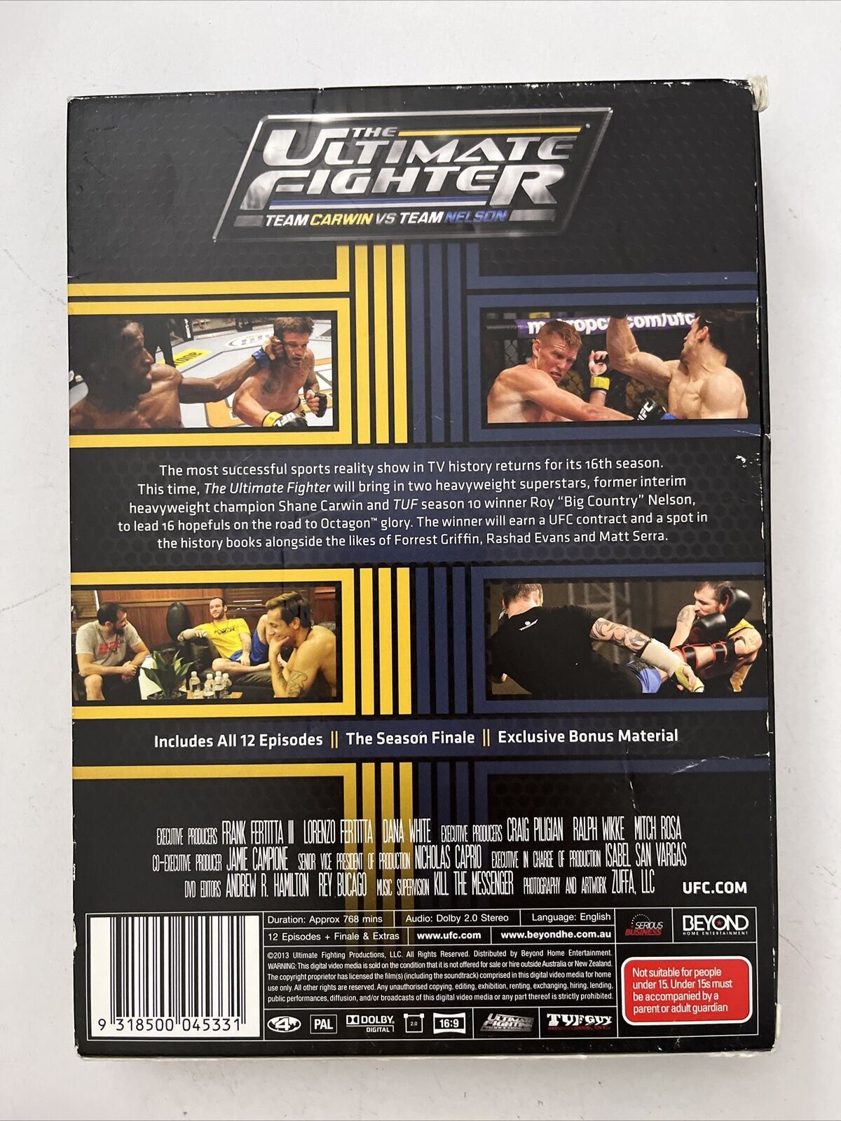 UFC - Ultimate Fighter - Team Carwin Vs Team Nelson : Season 16 (DVD, 2012) Reg4