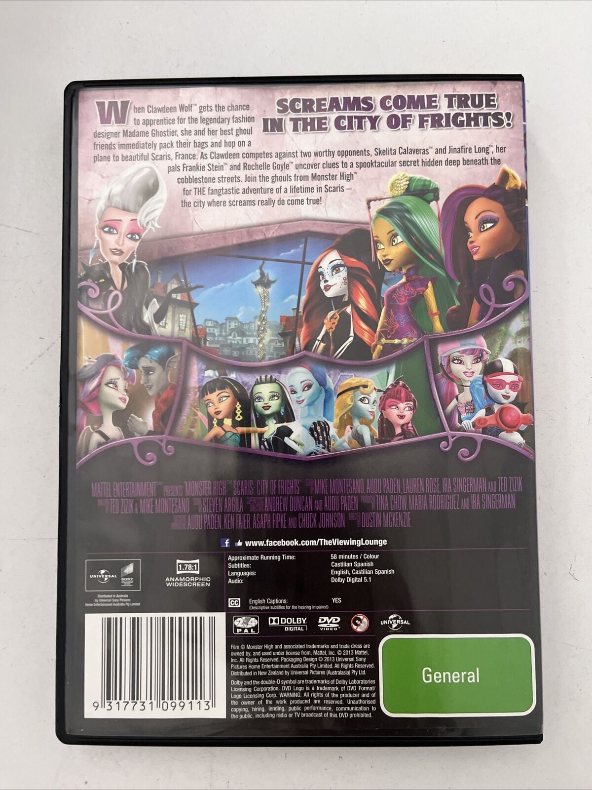 Monster High - Scaris City of Frights (DVD, 2012) Region 4