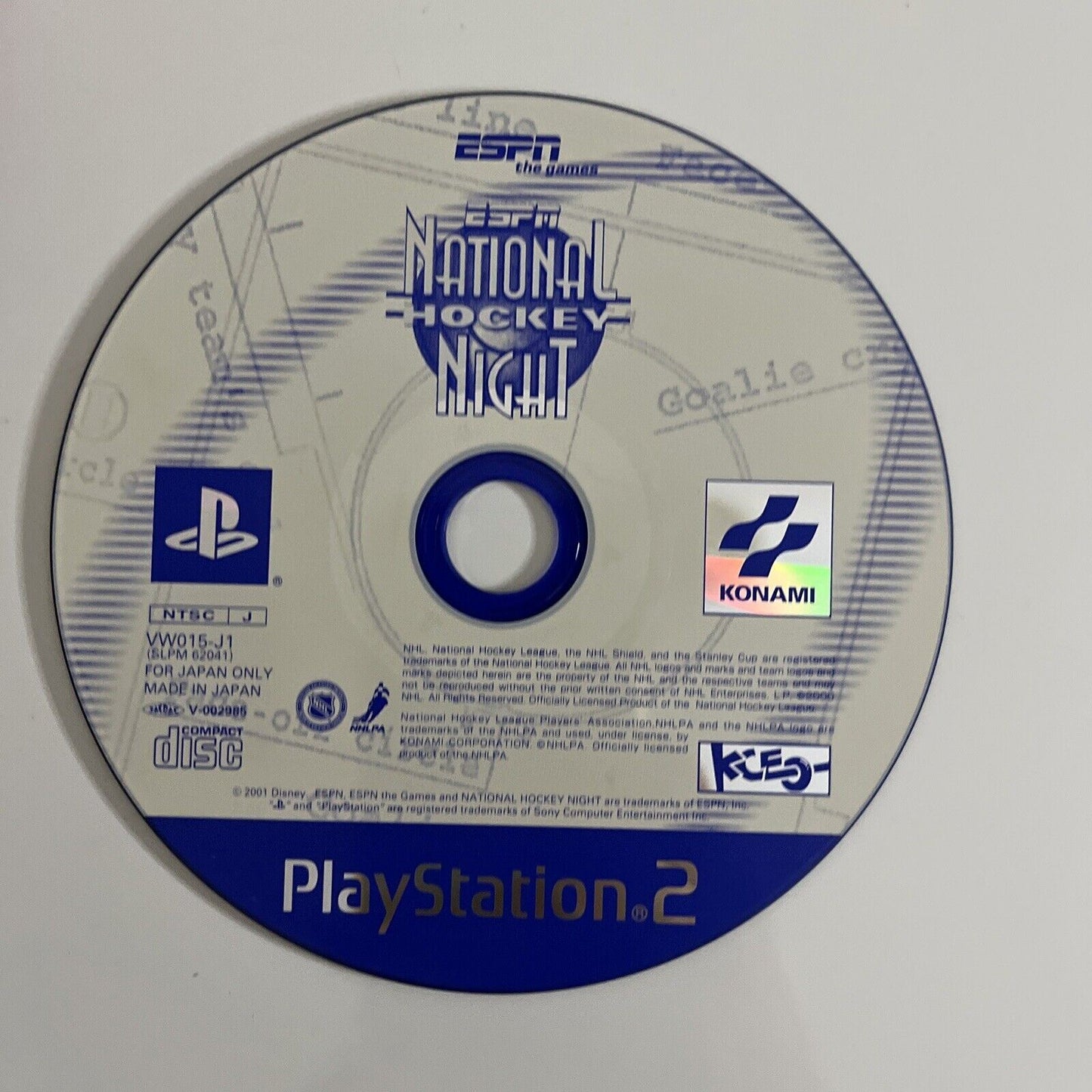 ESPN National Hockey Night - Sony PlayStation PS2 NTSC-J JAPAN Ice Hockey Game