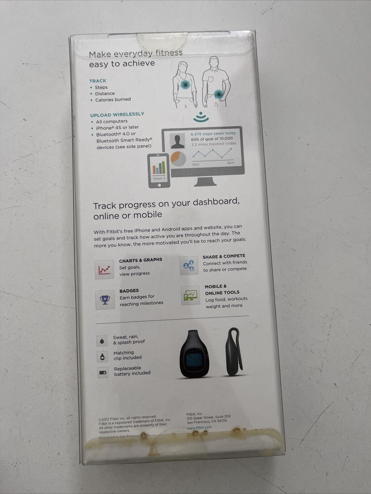 NEW FitBit ZIP Wireless Activity Tracker Bluetooth PC Mac iOS Android