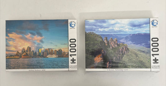 2x Jigsaw Puzzle NEW SEALED Sydney Harbour + 3 Sisters Katoomba 1000pcs