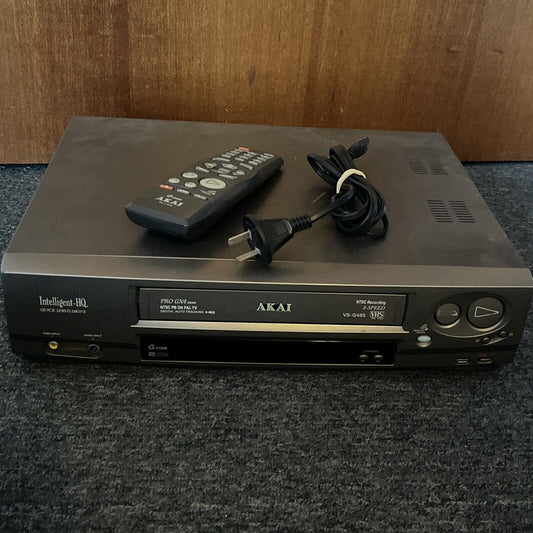 AKAI Pro GX4 Head VCR VS-G485 PAL NTSC VHS Playback & Recording with Remote