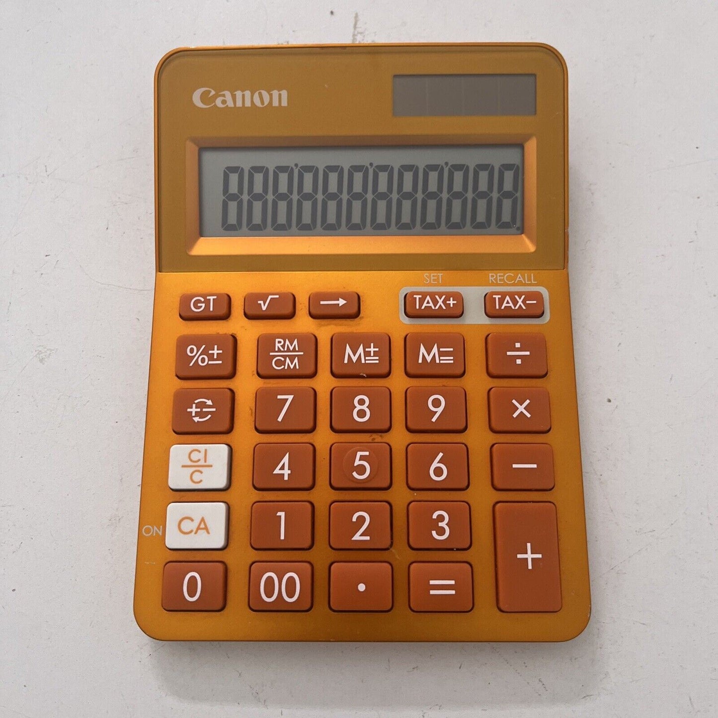 Canon LS-123K Tax Calculator Solar Powered 12 Digit Gold Colour