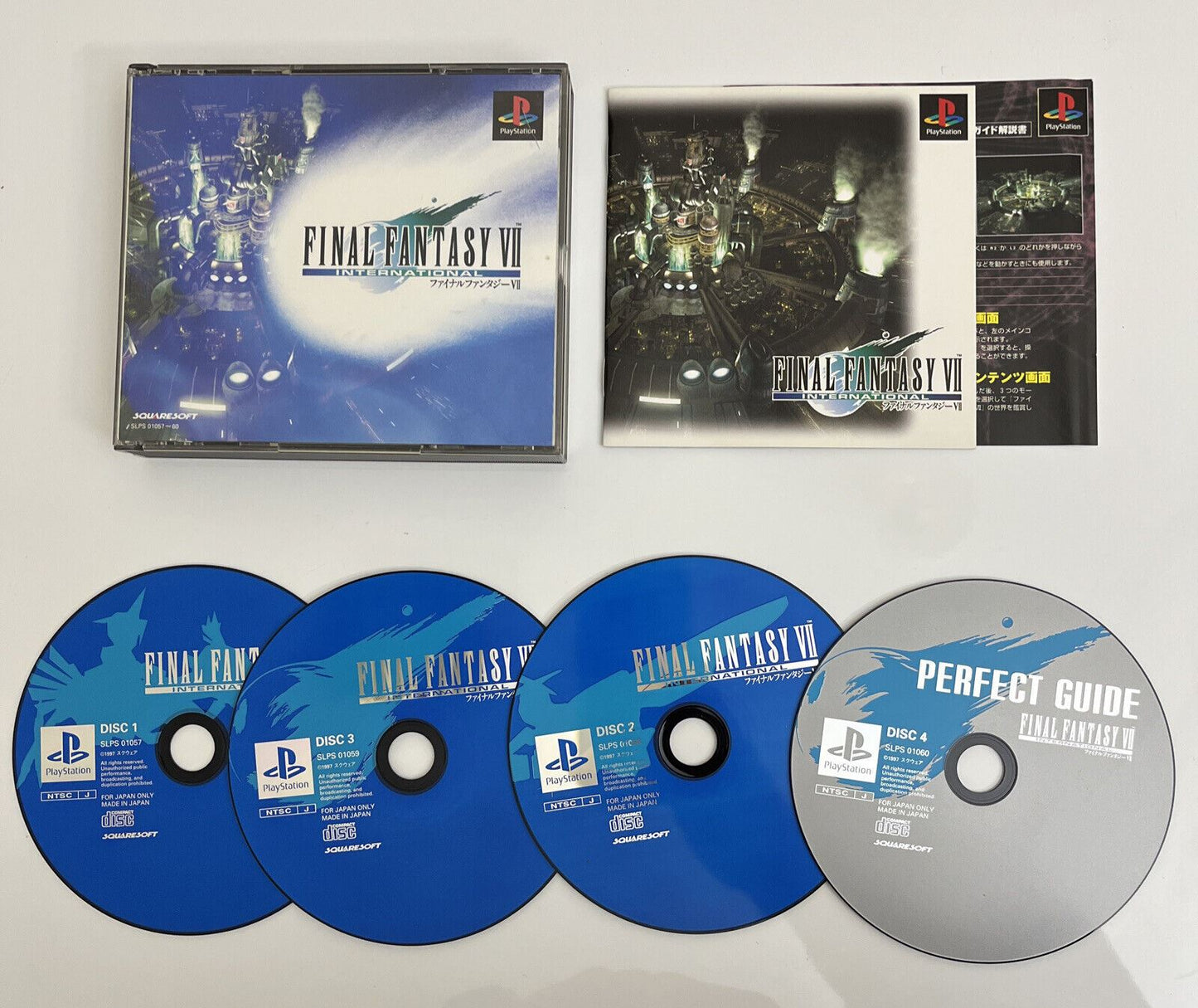 Final Fantasy VII International + Perfect Guide - PlayStation PS1 NTSC-J JAPAN