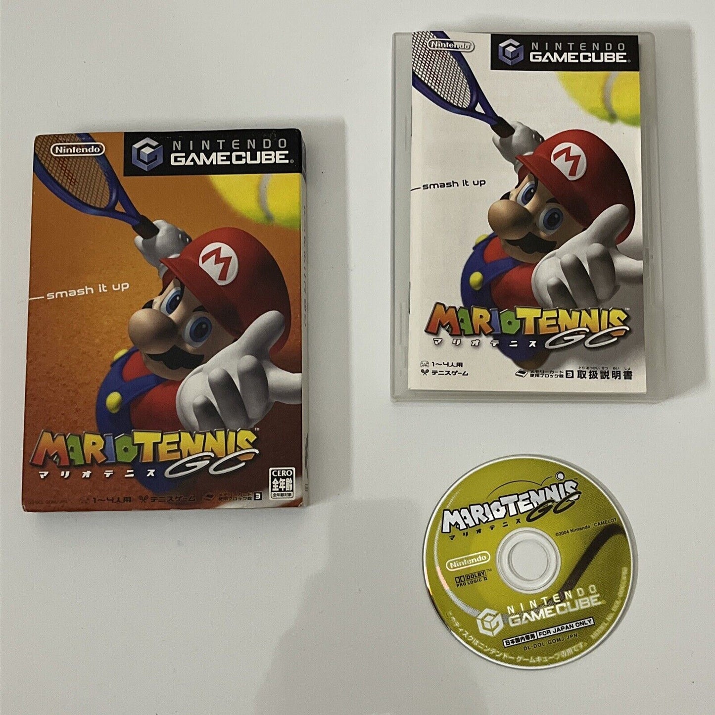 Mario Tennis GC - Nintendo GameCube NGC NTSC-J Japan 2004 Game Complete