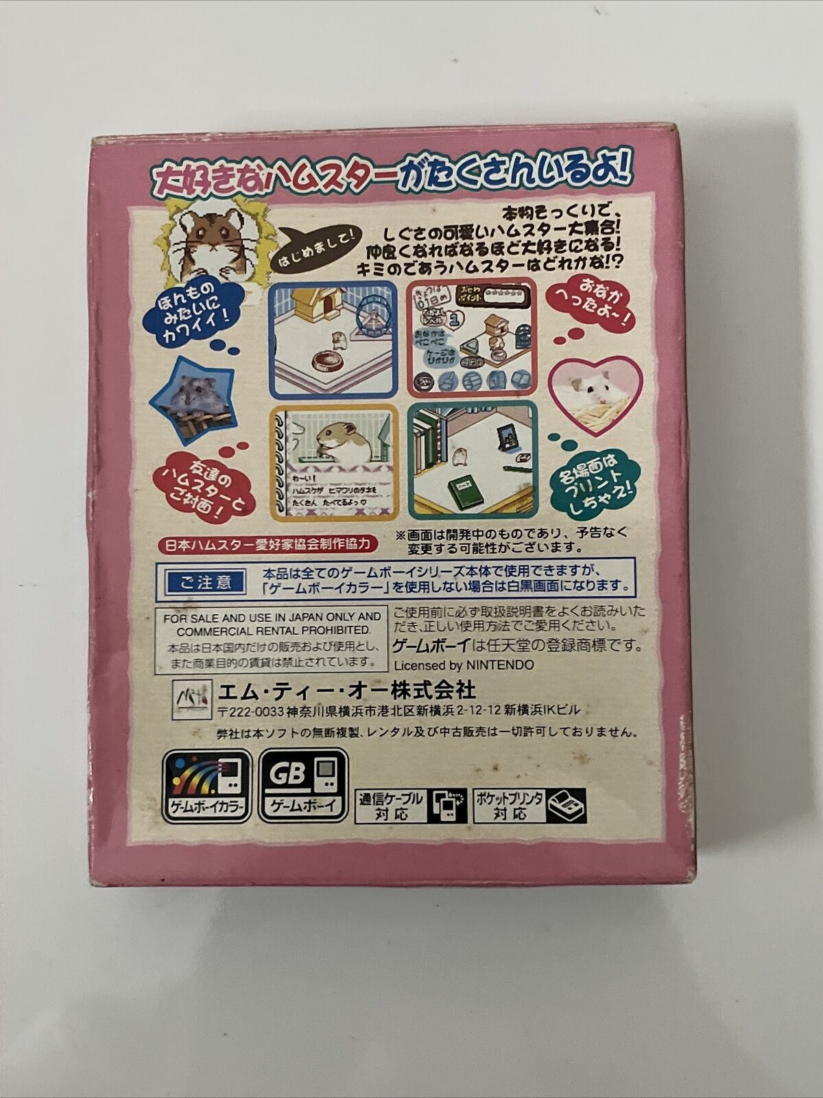 Kawaii Hamster - Nintendo Gameboy GBC JAPAN 2000 Pet Simulation Game Complete