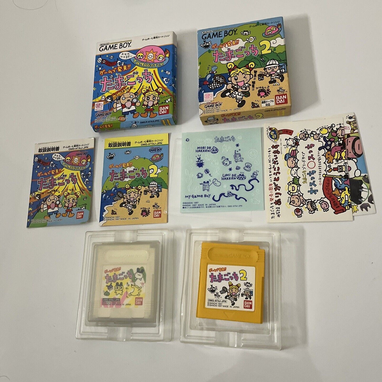 Tamagotchi 1 & 2 - Nintendo Gameboy GB JAPAN Game Bandai Virtual Pet Complete