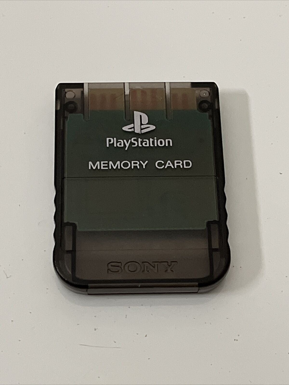 Genuine Sony Playstation PS1 1MB Memory Card SCPH-1020 Charcoal  Transparent