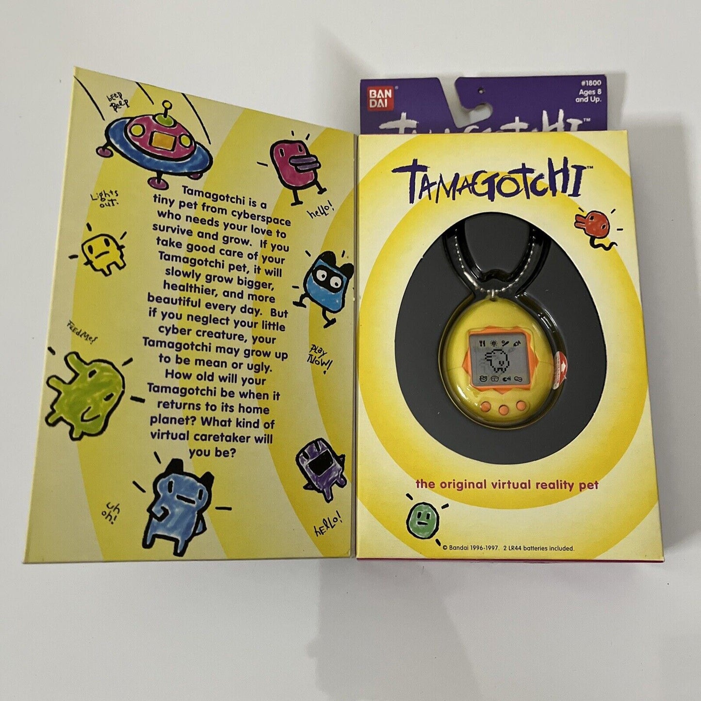 Genuine Tamagotchi Yellow Orange 1997 Bandai Original NEW