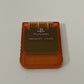 Genuine Sony Playstation PS1 Memory Card 1MB SCPH-1020 Orange Transparent