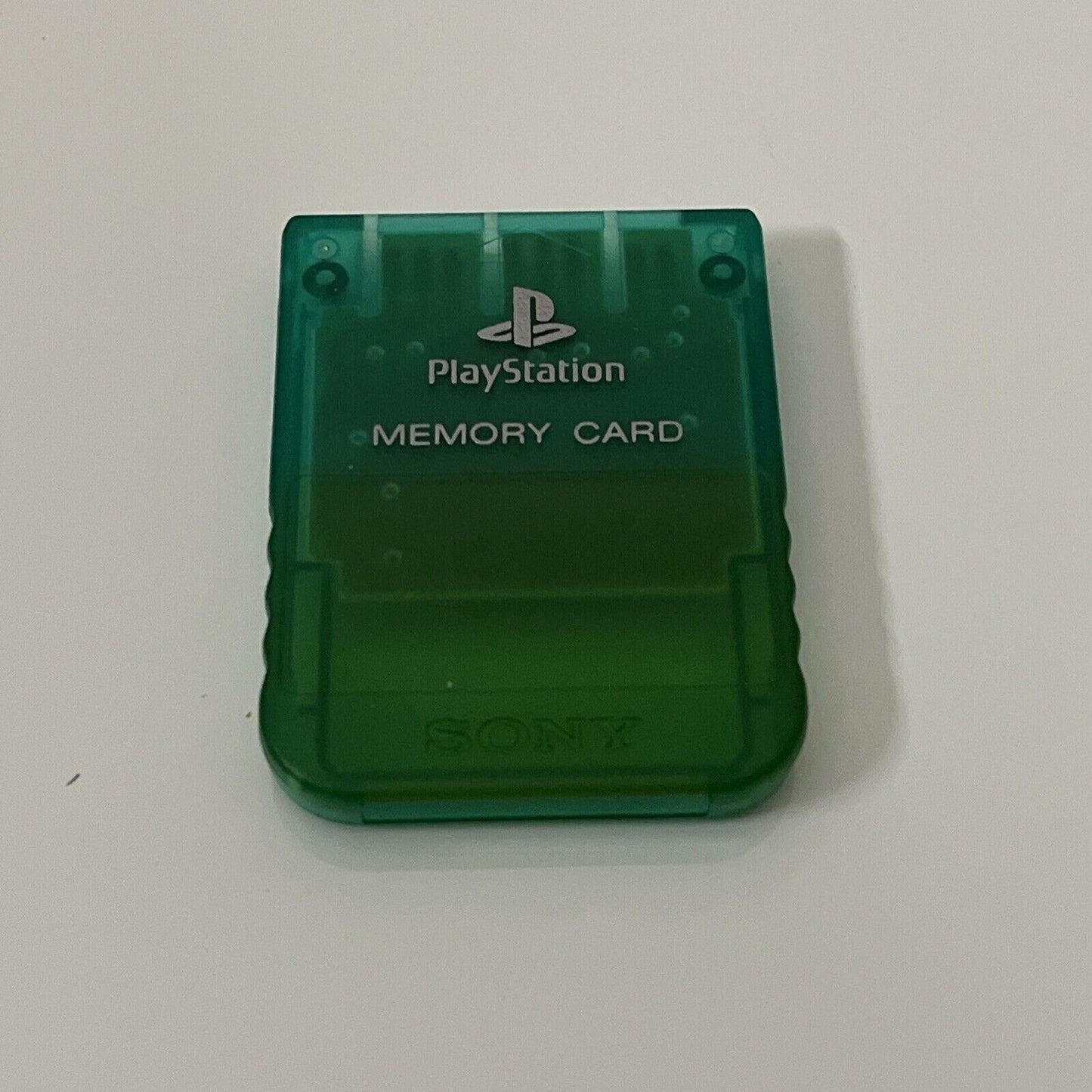 Official Sony Playstation PS1 Memory Card 1MB SCPH-1020 Green Aqua Transparent