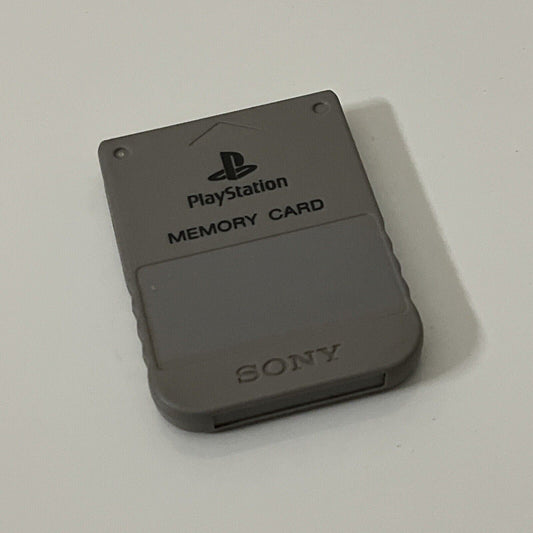 Official Genuine Sony Playstation PS1 Memory Card 1MB SCPH-1020 Grey