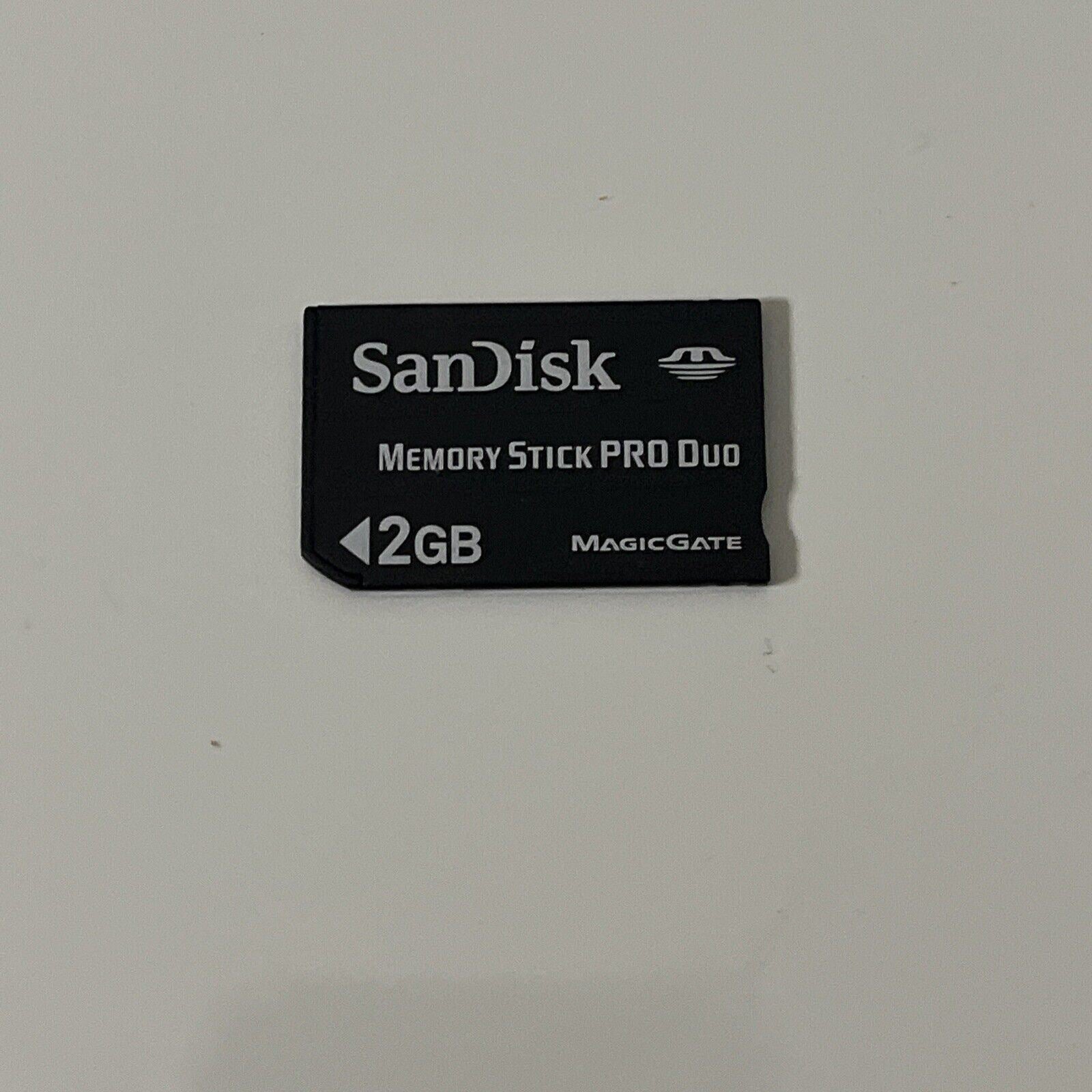 SanDisk Memory Stick Pro Duo 2 GB MagicGate for Sony PSP Cybershot Cam ...