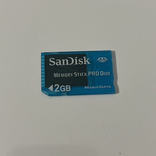 SanDisk Memory Stick Pro Duo 2 GB Transparent Blue for Sony PSP Cybershot