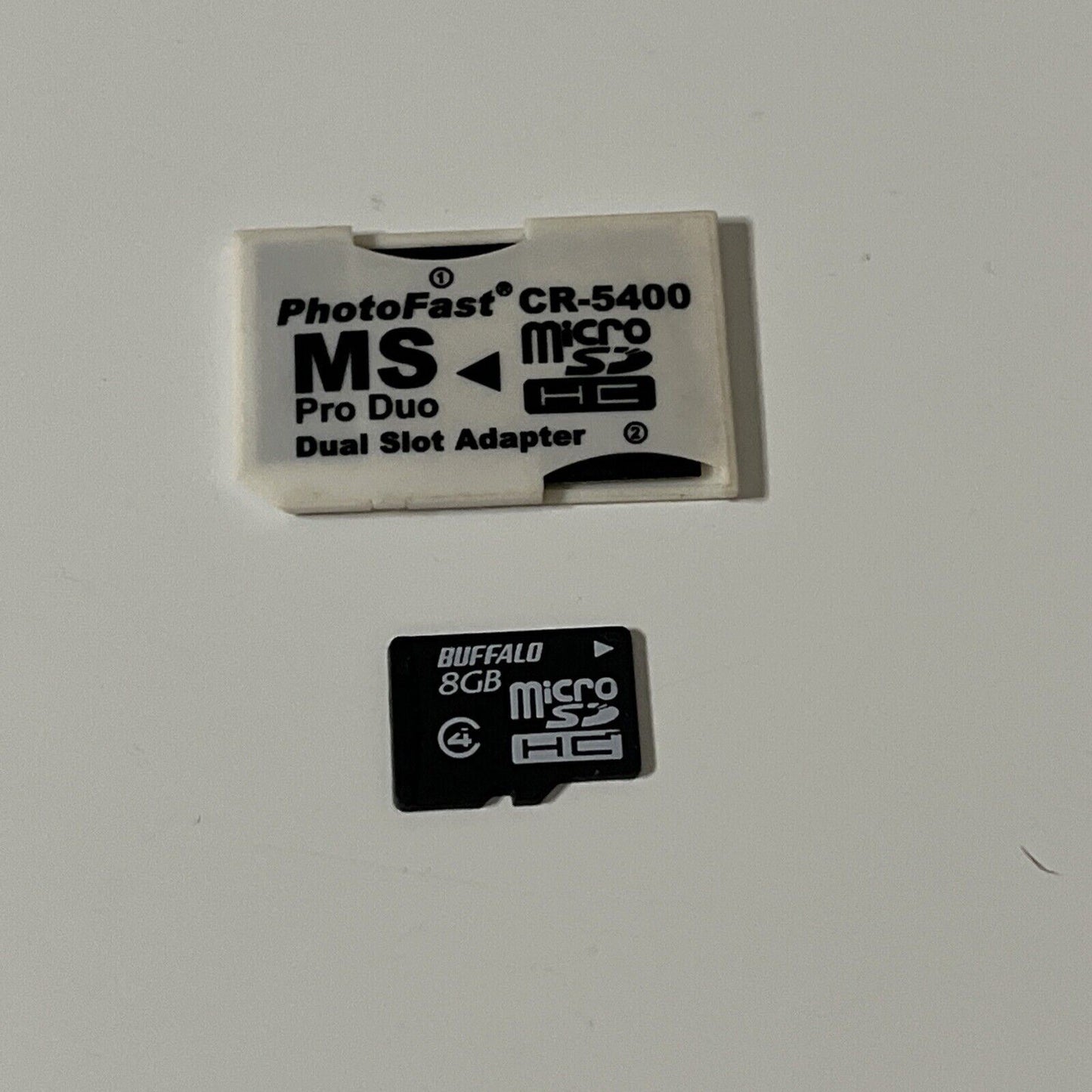 Memory Stick Pro Duo Micro SD Adapter with 8 GB microSD