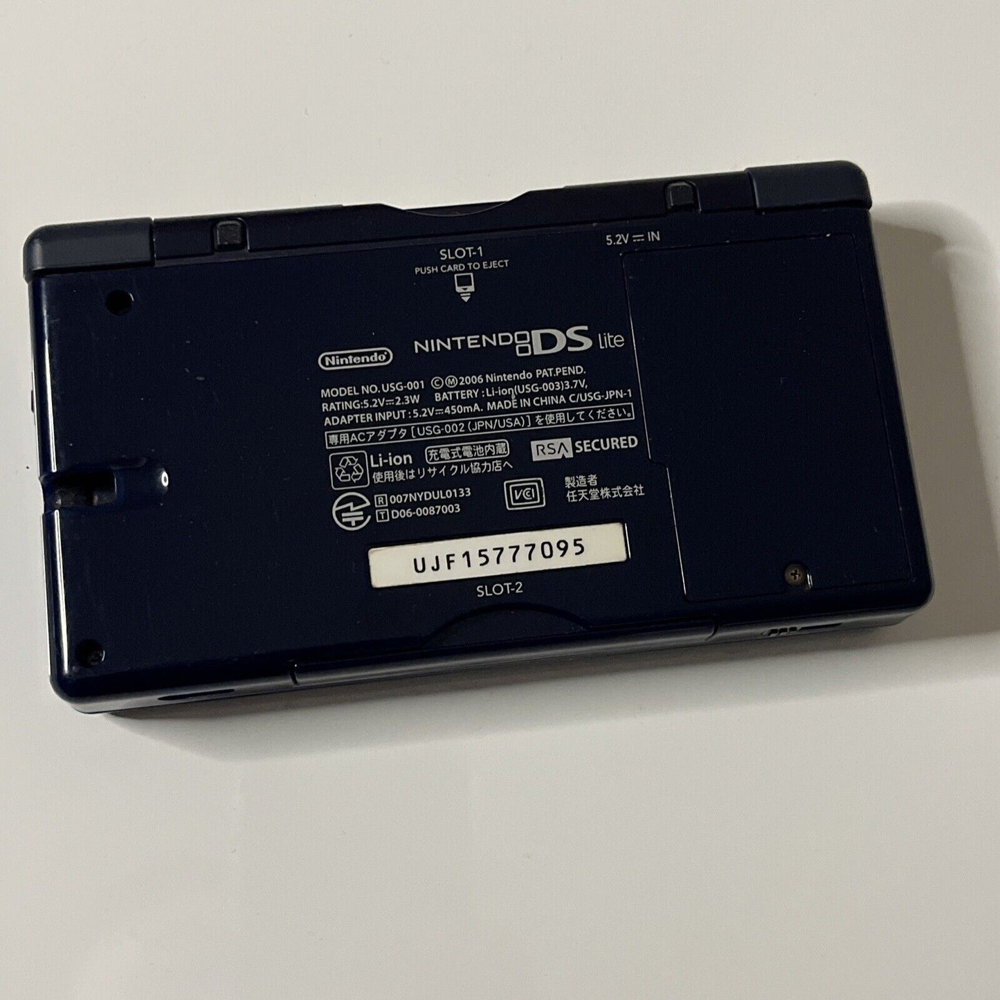 Nintendo DS Lite Cobalt Black Handheld System