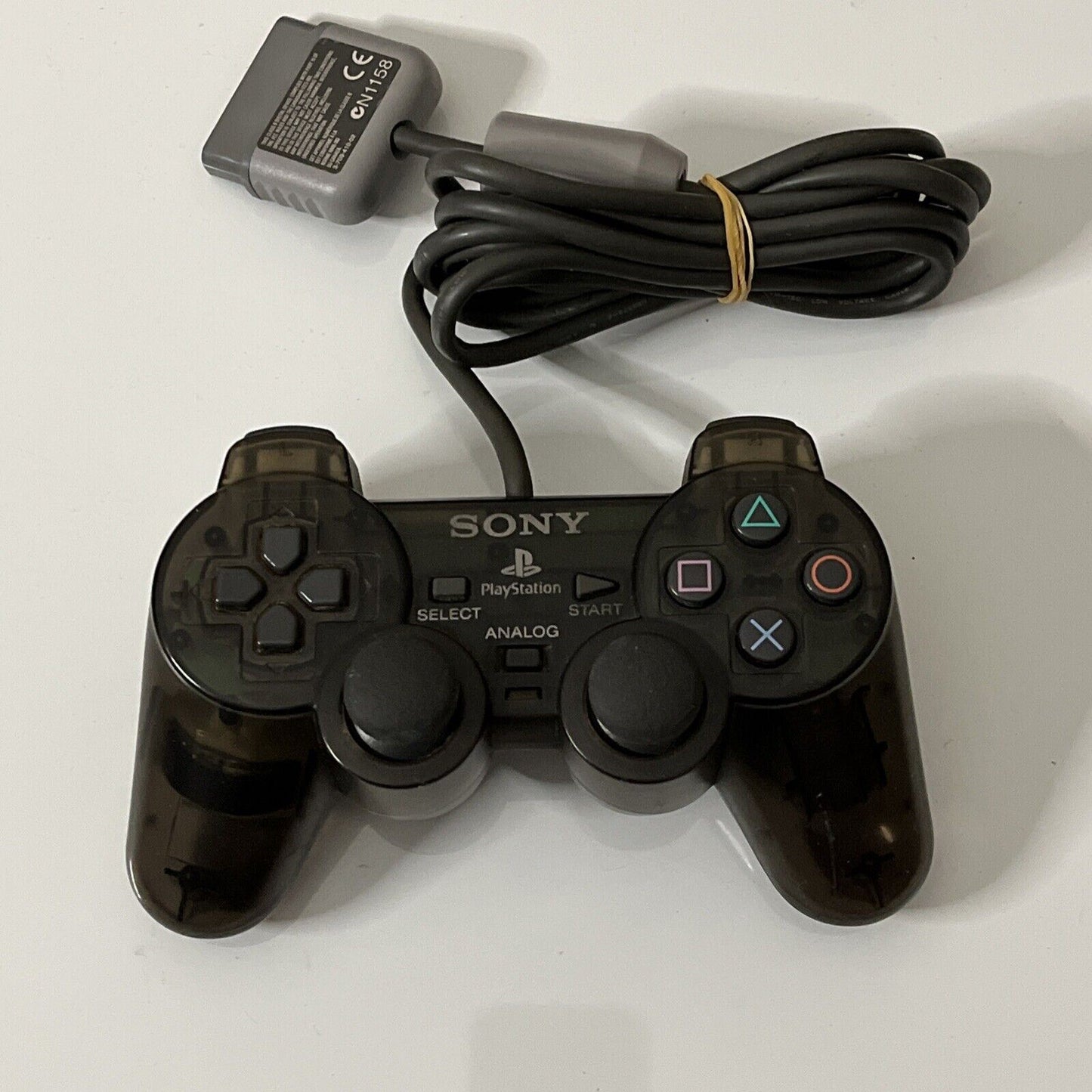 Official Sony Playstation PS2 Dualshock Analog Controller Charcoal Transparent