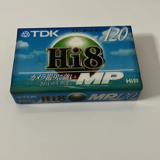 *New Sealed* TDK Hi8 8mm Cassette Tape MP 120 min