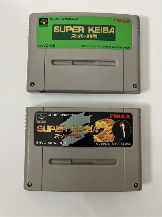 Super Keiba 1 + 2 - Nintendo Super Famicom SNES NTSC-J JAPAN Horse Racing Game