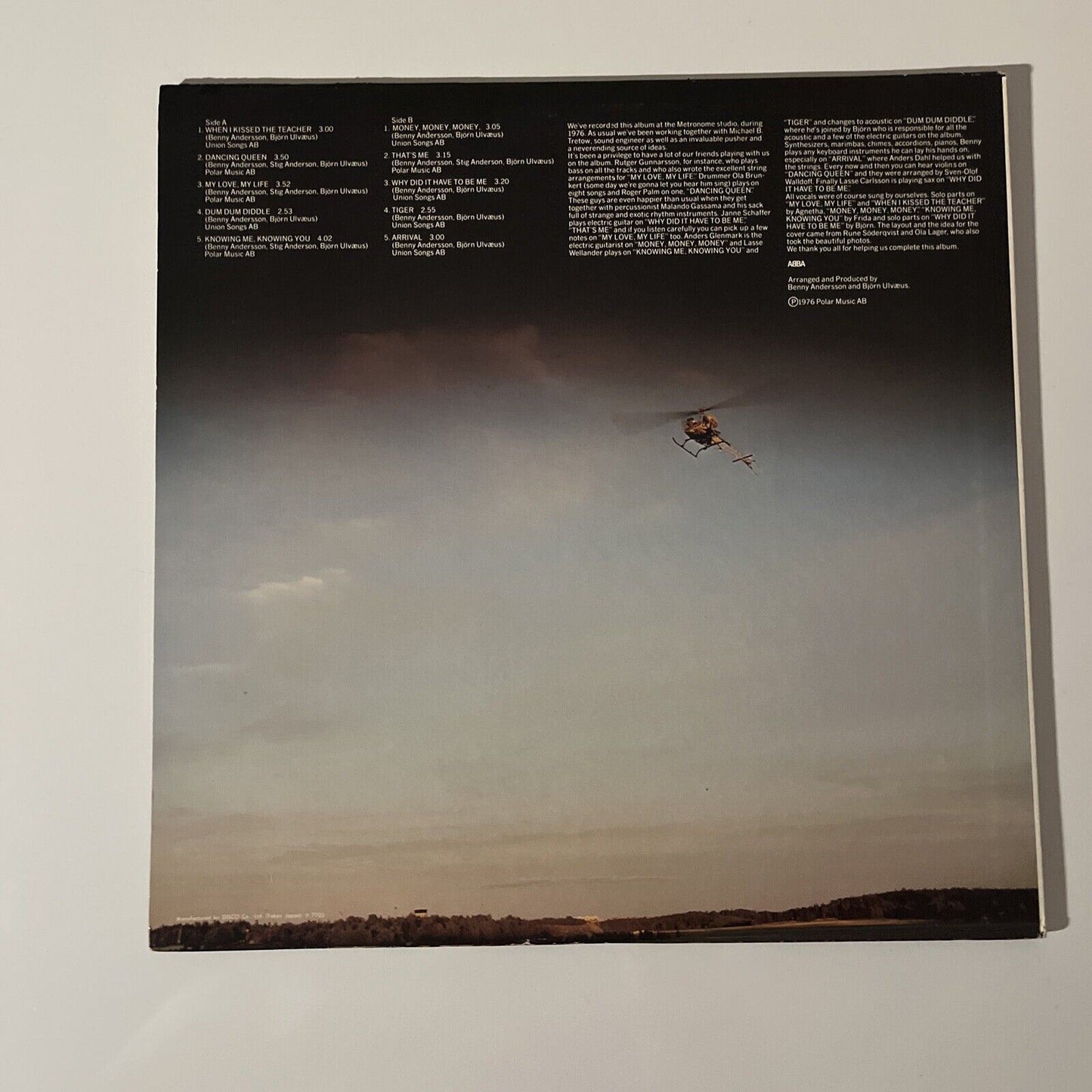 ABBA – Arrival 1976 Vinyl Record LP 12"