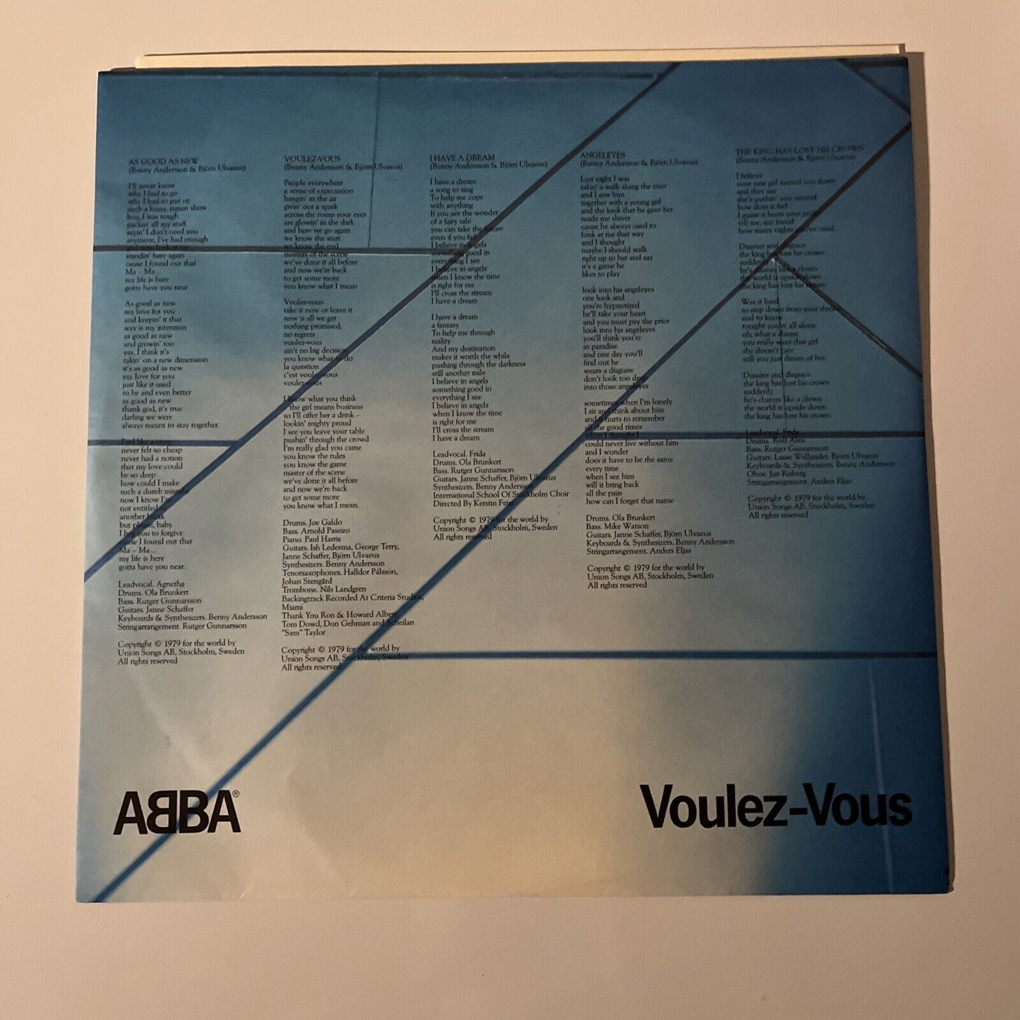 ABBA - Voulez-Vous  1979 Vinyl Record LP 12"