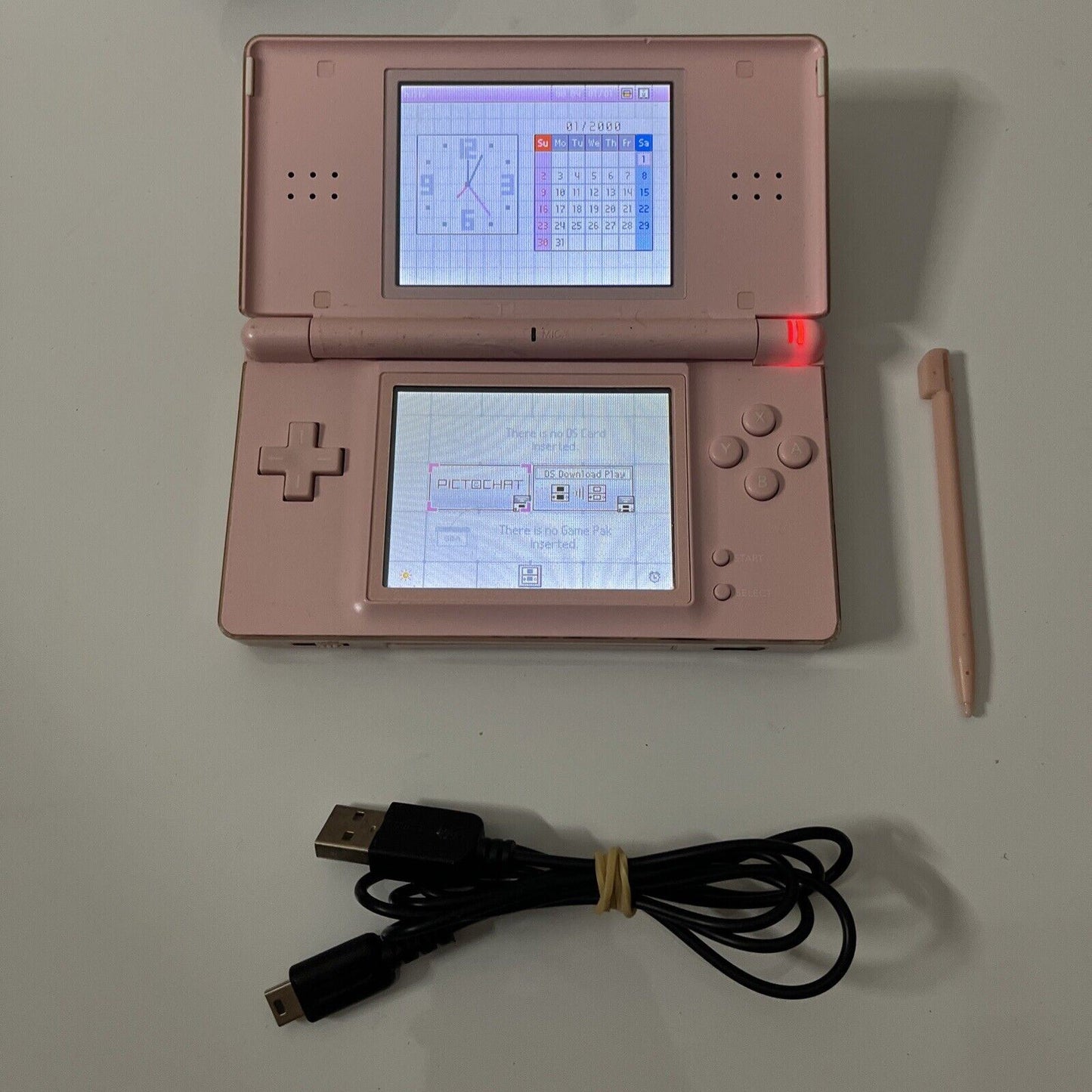 Nintendo DS Lite Pink Console with Stylus & Charger