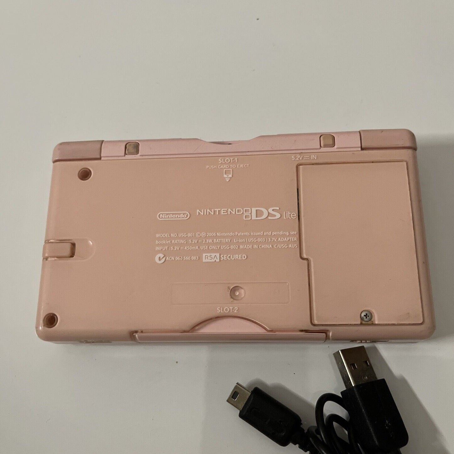 Nintendo DS Lite Pink Console with Stylus & Charger