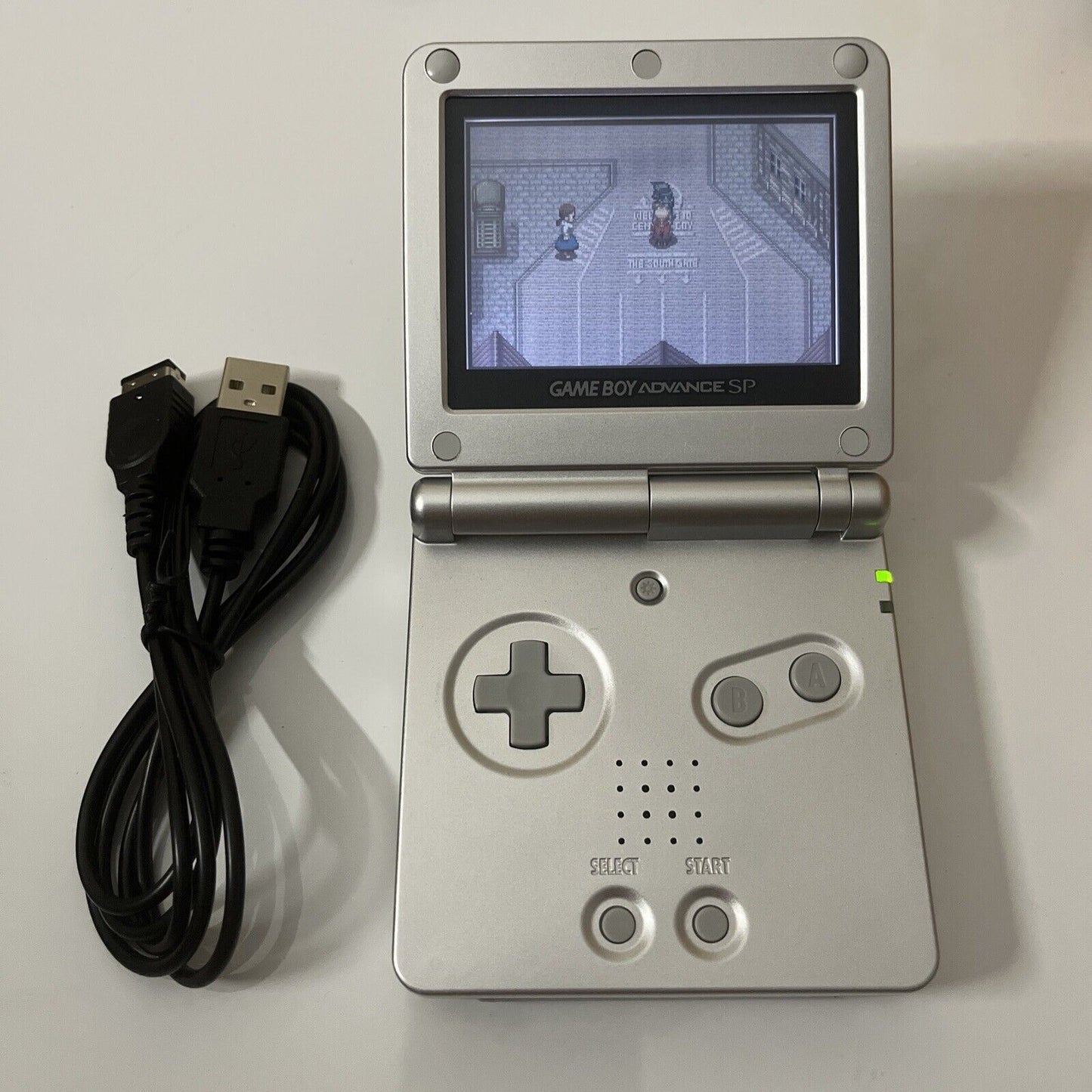 Nintendo Game Boy Advance SP Silver and Charger