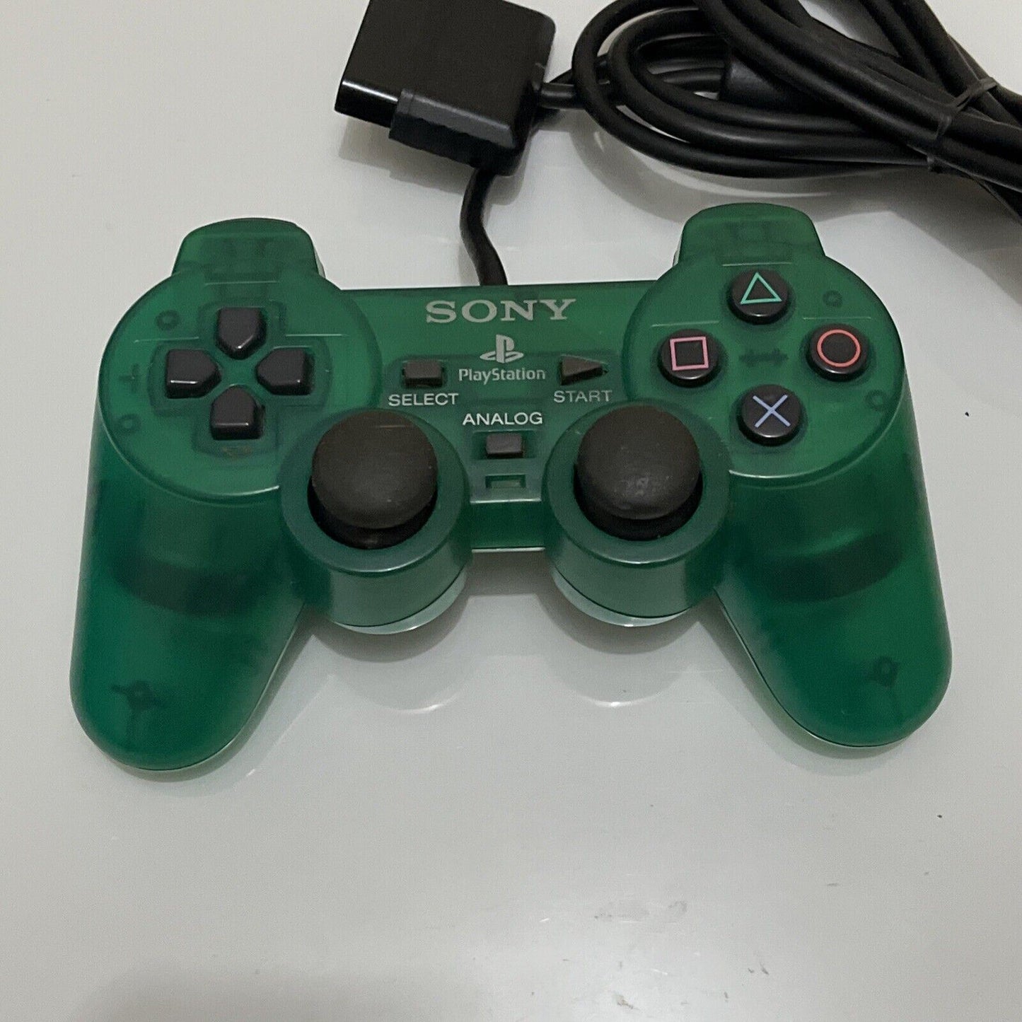 Official Sony PlayStation 2 PS2 Dual Shock Controller Green Transparent