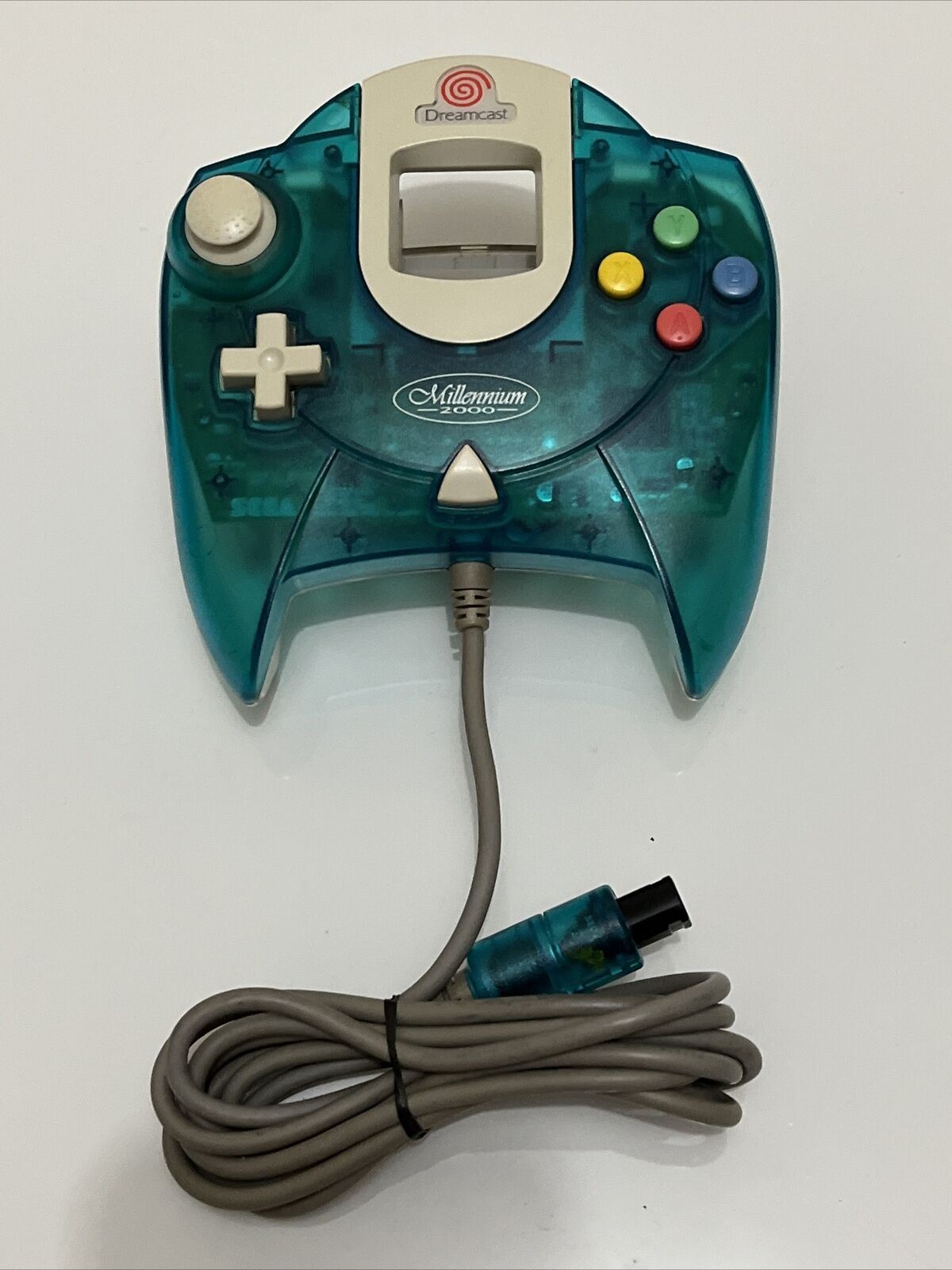 Genuine Sega Dreamcast Millennium 2000 Controller Aqua Green Transparent