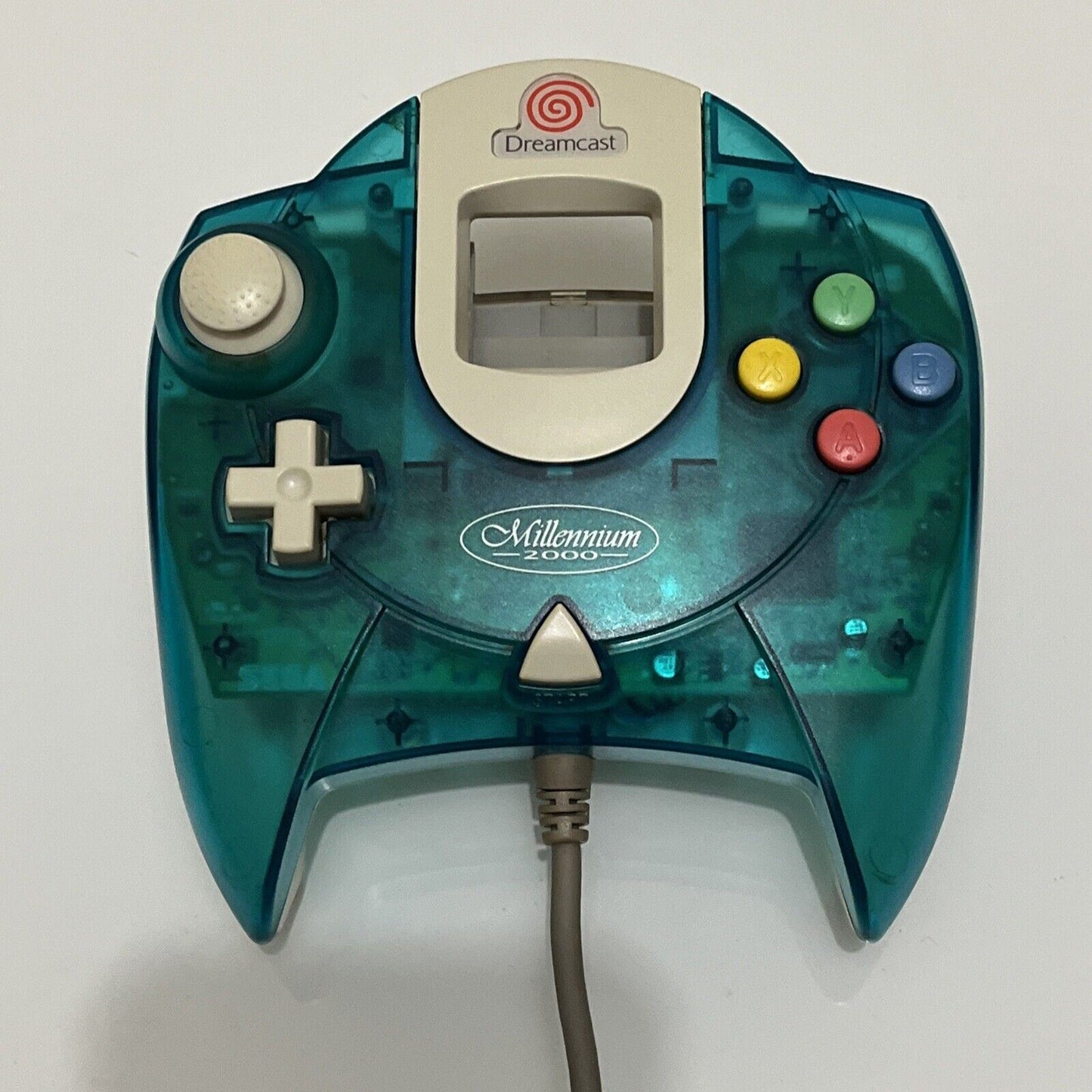 Genuine Sega Dreamcast Millennium 2000 Controller Aqua Green Transparent